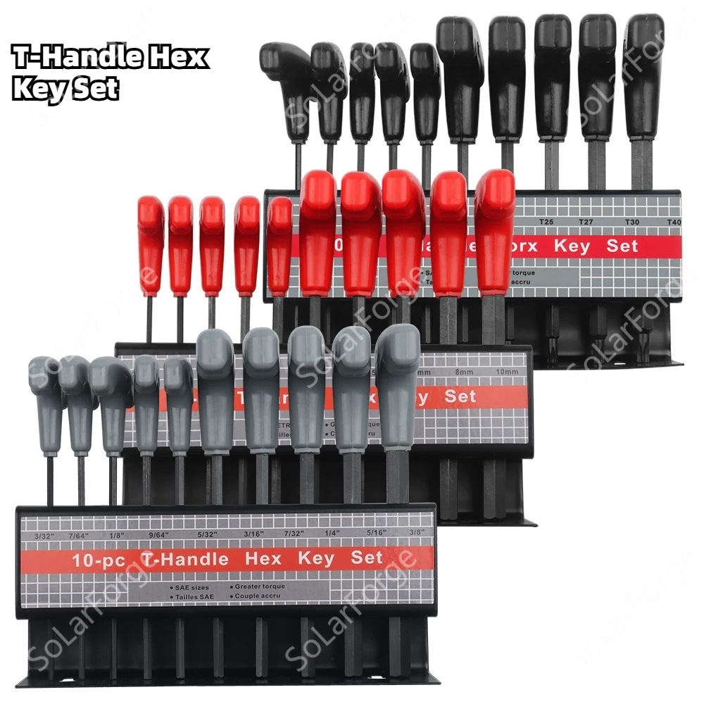 Home Bar Supplies - 10-częściowy zestaw kluczy imbusowych z rękojeścią