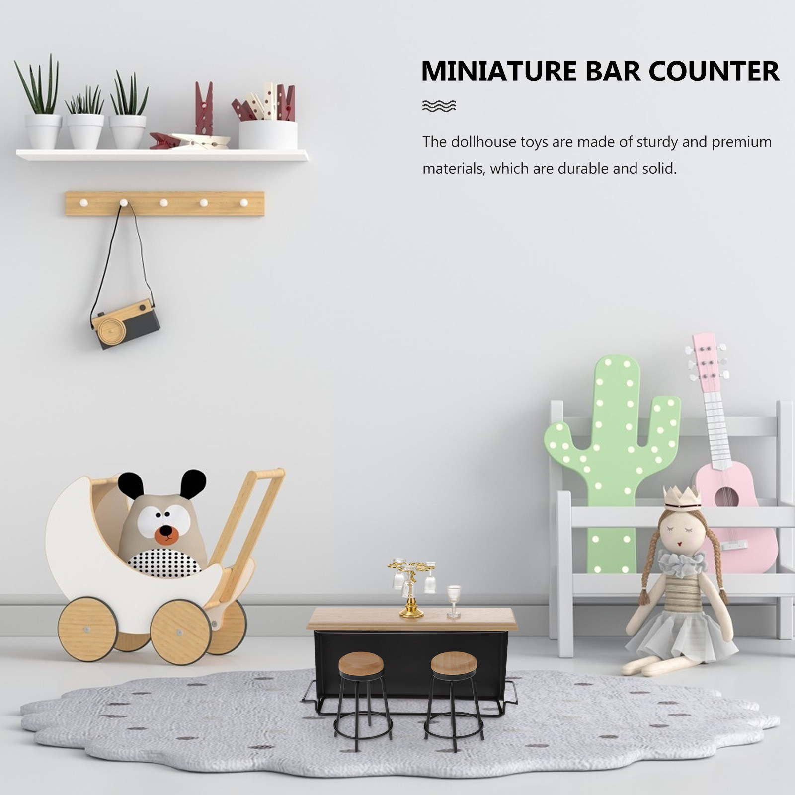Home Bar Set - 8-częściowy miniaturowy zestaw barowy do dekoracji