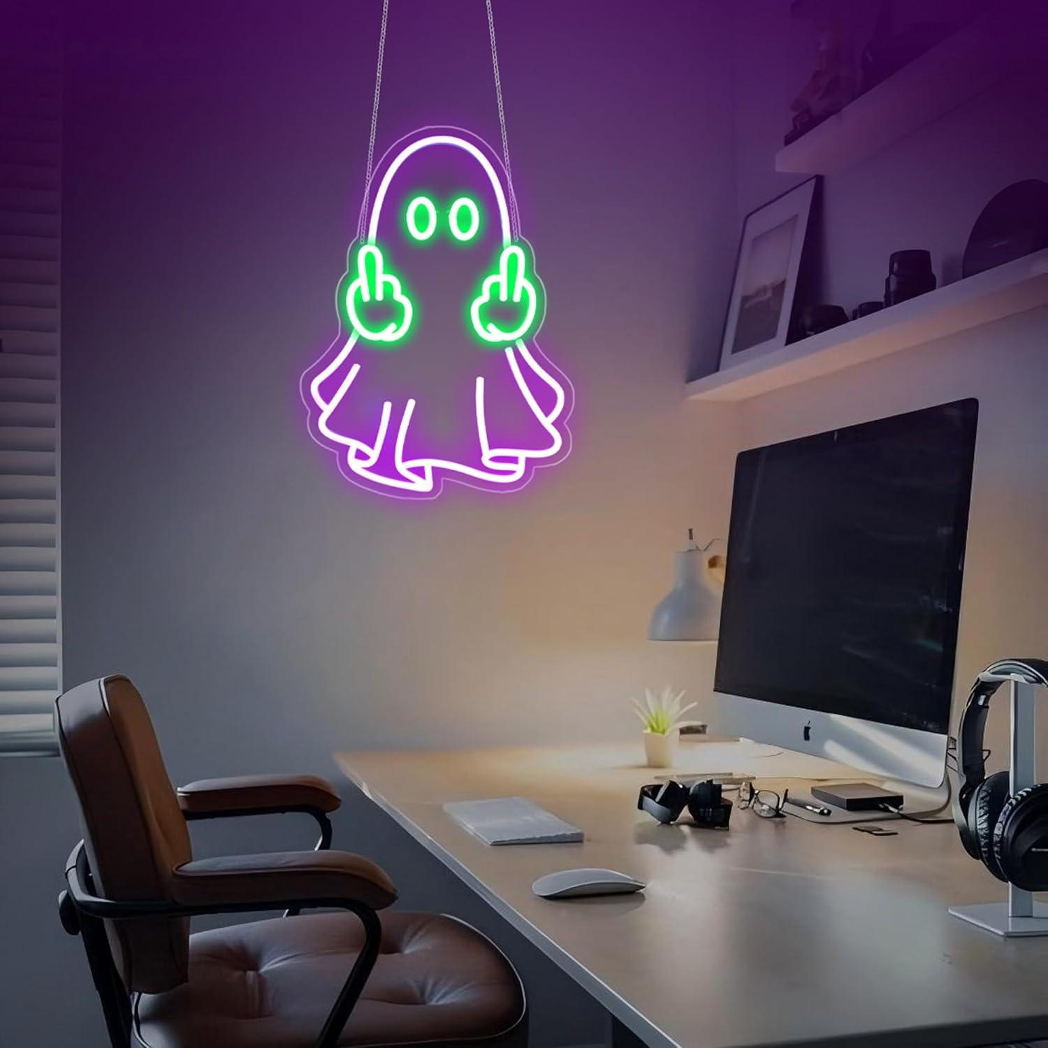 Neonowy znak duch, zasilany pr – Home Bar Signs recenzja i cena
