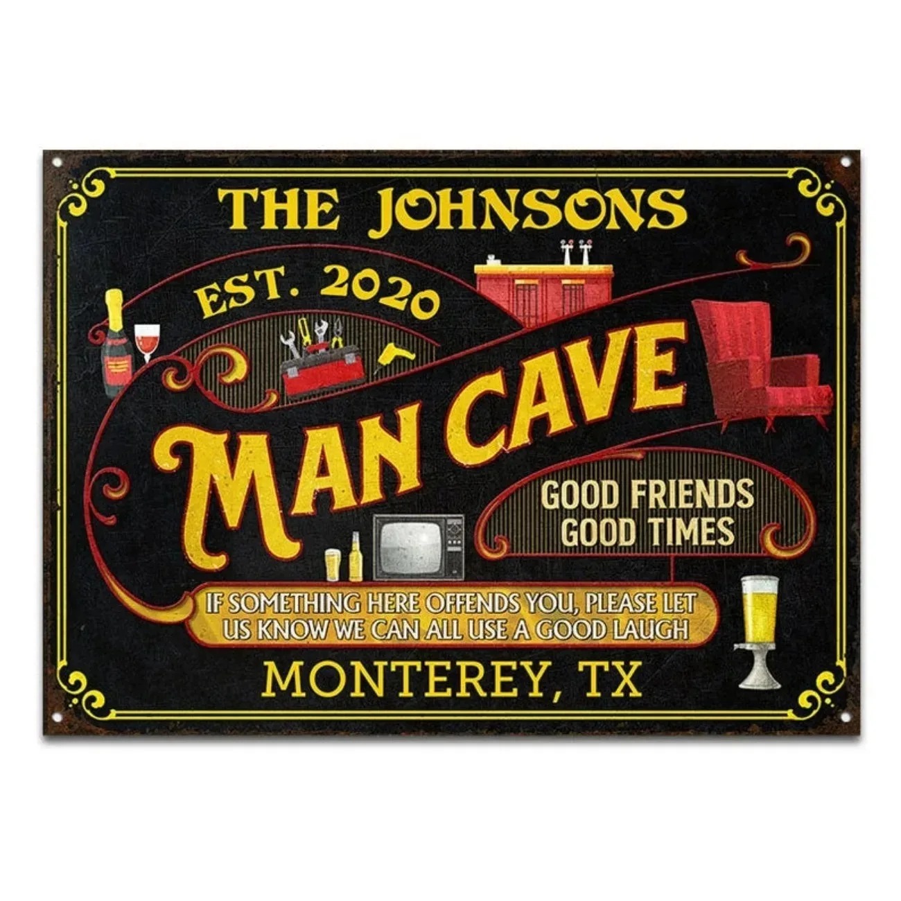 1 szt. Personalizowana metalow – Home Bar Signs recenzja i cena