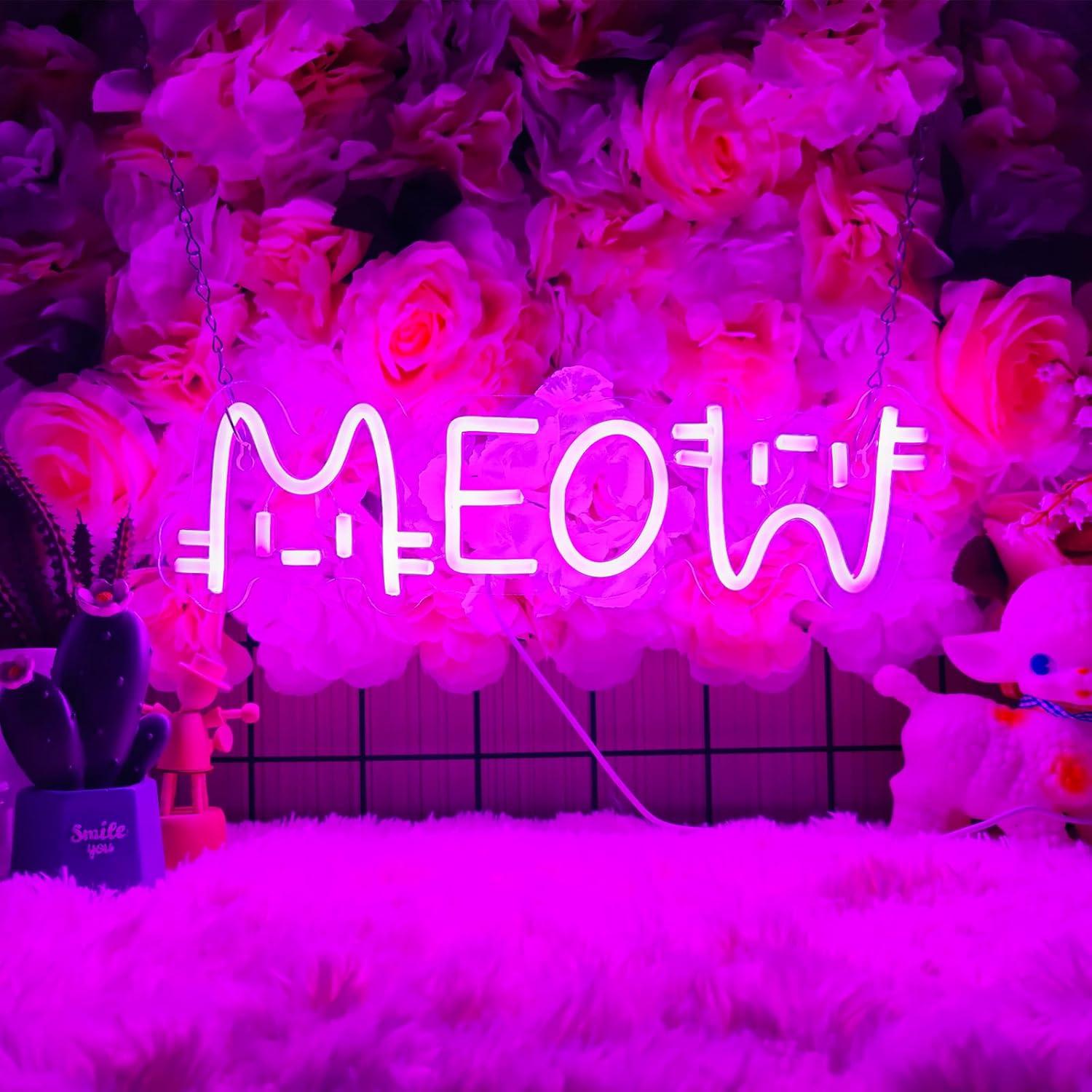 Neonowy Znak Meow Kot, Zasilan – Home Bar Signs recenzja i cena
