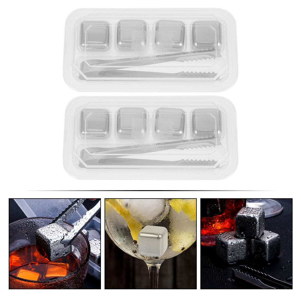 2 Zestawy Kostek Lodu ze Stali – Home Bar Set recenzja i cena